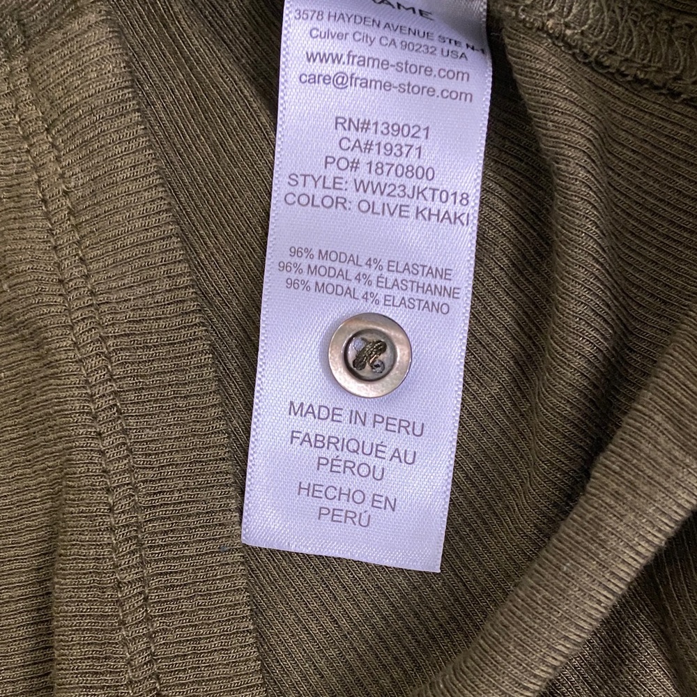 Frame Rushed Sleeve Henley - Picture 3 of 3